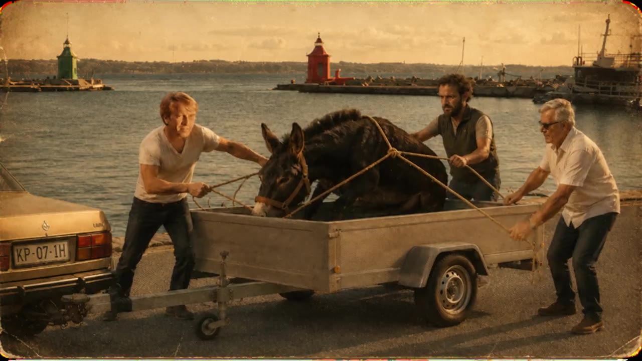 Osel med pobegom po Piranu