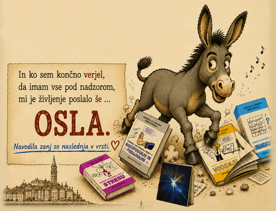 Predstavitev knjižic Navodila za uporabo homo sapiensa in osla
